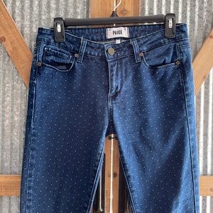 Paige polka dot verdugo ankle skinny jeans
